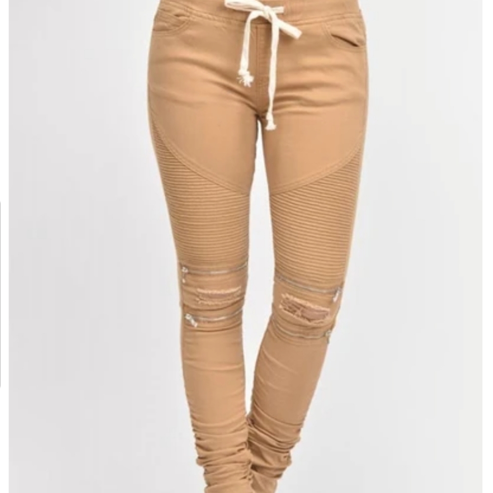 Khaki jogger long pants